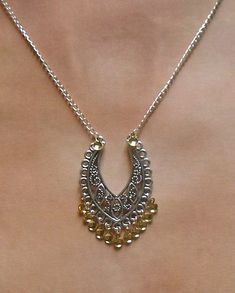 "Lovely Traditional Solji Style Norwegian Necklace with golden drops on your choice of either a 16\",18\", or 20\" .925 sterling Silver or Silver Plated chain and lobster claw clasp. The pendant measures 1.75\" long and 1.25\" wide, the shine and flash from the 13 gold plated drops add sparkle and elegance to your lovely attire. This necklace will add the final touch to any elegant event or traditional Norwegian festivity. Silver showed the wealth and prosperity of a family, and Norwegians also Wealth And Prosperity, Final Touch, Style Necklace, Lobster Claw, Diamond Necklace, Silver Plated, Flash, Gold Plate, Sparkle