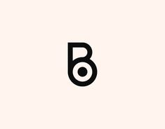 the letter b is made up of two black letters, one with an oval shape