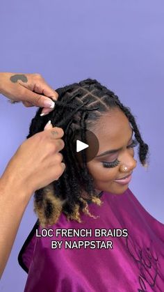 134K views · 10K reactions | Super cute Loc French braids ✨🥰 Book your appointment at www.NappStar.com #locs #locstylesforwomen | Annette Roche Braid Loc Styles, French Braids, Book Your Appointment, French Braid, Wedding Hair And Makeup, Wavy Hair, Wedding Makeup