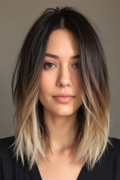 45 Layered Lob Haircuts  - Stylish Hair Ideas Long Layered Bob Thick Hair, Long To Shoulder Length Hair, Lob Haircut Thinning Hair, Lob Hair Color, Edgy Low Maintenance Hair, Medium Length Haircut Fall 2024, Layers Highlights, Dramatic Lob Haircut, Baliage Short Hair 2024