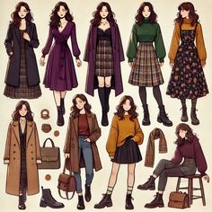 Cottagecore Acedamia Outfits, Winter Outfits Aesthetic Women, Adventure Fashion Travel Outfits, Raven Law Outfits, Romantic Capsule Wardrobe Winter, Curly Hair Clothes Outfits, Uk Autumn Outfits 2024, Cute Library Outfits, Easy Cottagecore Outfits