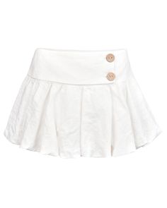 Bubble Hem Mini Skirt - White - MY MUM MADE IT My Mum Made It, Skirt With Buttons, Bubble Hem, Bubble Skirt, Fantasy Gowns, Silky Dress, Woven Label, Style Skirt, Hem Style