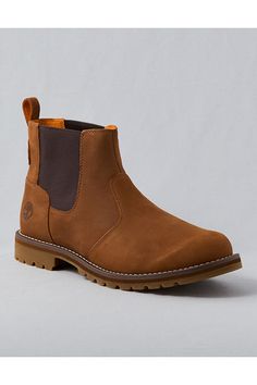 Premium leather upper/Pull-on silhouette with dual stretch gores/Steel shank for arch support/EVA footbed and midsole/Gripstick™ rubber outsole Brown Chelsea Boots Outfit, Chelsea Boots Men Outfit, Chelsea Boots Outfit, Boots Outfit Men, Shoes Boots Timberland, White Jeans Men, Brown Chelsea Boots, Athletic Fit Jeans, Timberland Mens