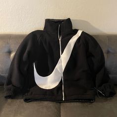 Made With Plush Sherpa Fleece. Oversized Fit For A Baggy, Spacious Feel. Reversible. Loose Fit. The Last Picture Shows How It Will Fit. It Is Not Faux Fur. Nike Black Fleece Jacket For Streetwear, Nike Fleece Jacket For Winter, Nike Winter Fleece Jacket With Fleece Lining, Nike Winter Fleece Jacket, Nike Long Sleeve Outerwear With Fleece Lining, Black Nike Fleece Jacket For Winter, Nike Black Fleece Outerwear, Nike Black Fleece Jacket For Winter, Nike Winter Long Sleeve Track Jacket