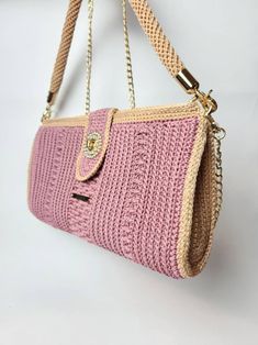 Crochet Luxury Bag, Crochet Luxury, Macrame Thread, Handmade Envelopes, Metal Straps, Luxury Bag, Crochet Handmade, Bag Crochet, Designer Bag