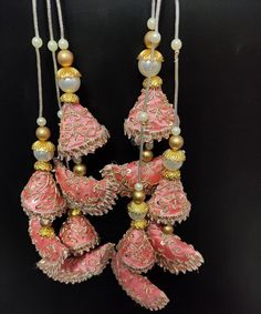 15" beautiful pink silk fabric zardosi jaal embroider decorative hanging tassel for tradtional indian wedding lehnga saree blouseHandmade Hanging/tasselsMaterial:Silk, Thread, MotifsPackage Contents: 4Key Features:Embroidery art workThis  is good match with both Indian and western outfits and are superb for wedding and festive parties.This would be best complement to your designer saree, lenhga or any other kind of dress.This is the combination of traditional and modern embroidery work.We welcom Pink Raw Silk Traditional Wear With Dori Work, Pink Raw Silk Fabric With Zari Embroidery, Festive Pink Silk Thread Traditional Wear, Pink Traditional Wear With Dori Work, Festive Pink Traditional Wear In Silk Thread, Festive Pink Silk Traditional Wear, Pink Silk Embroidered Fabric With Zari Work, Pink Silk Thread Embroidered Fabric For Diwali, Diwali Pink Silk Thread Embroidered Fabric