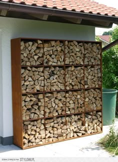 a bunch of wood stacked on top of each other