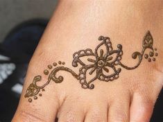 the foot is decorated with an intricate design