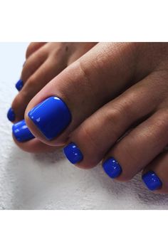 Blue Toenails Press on Fake Toe Nails Press on Toenails Solid Square Fake Toenails Acrylic False Toes Nails Press on Glossy Full Cover Toe Press on Nails Artificial Beach Toenail for Women and Girls Blue Toenails, Halloween Toe Nails, Blue Toe Nails, Press On Toenails, Fake Toenails, Nagellack Trends, Acrylic Toes