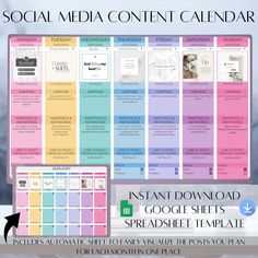 the social media content calendar for google sheets