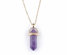 Natural Stone Amethyst Amethyst Stone Necklace, Color Quartz, Crystal Pendants, Amethyst Healing, Opal Pendant Necklace, Quartz Crystal Pendant, Gold Pendant Jewelry, Natural Stones Necklace, Amethyst Color