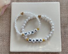 Mama Mini Bracelet Set Daisy Matching Bracelet Matching - Etsy México Strong Knots, Mama Bracelet, Mother Daughter Bracelets, Mini Bracelet, Mama And Mini, Bracelet Craft Diy, Kids Bracelets, Baby Bracelet, Bracelet Diy