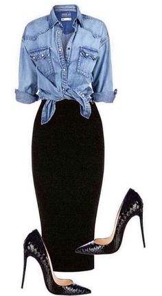 Skirts Denim, Elegante Casual, 2020 Trends, Classy Casual Outfits, Classy Casual, Dinner Outfits, Looks Chic, Fashion 2020