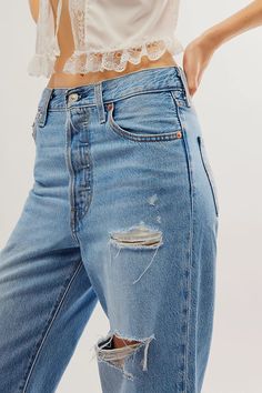 Levi's Ribcage Straight Ankle Jeans | Free People Levis Ribcage Straight Ankle Jeans, Levis Ribcage Straight, Levi's Ribcage, Straight Ankle Jeans, Jeans Free People, Rib Cage, Ankle Jeans, High Rise Jeans, Boho Clothing