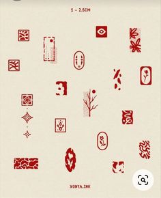 an image of some type of symbols on a white background with the words koryu ink