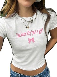 Pink Letter Print Y2k Top, Cute Pink Cotton Shirt, Pink Cotton Tops With Letter Print, Cute Pink Tops With Letter Print, Cute Fitted Shirt With Graphic Print, Fitted Cute Shirt With Graphic Print, Spring Letter Print T-shirt, Fitted Shirt With Graphic Print In Cute Style, Y2k Pink Slogan Tops