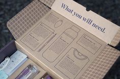 an open box with various items inside it that says, what you will need?