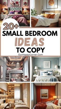 small bedroom decor ideas to copy in the living room and bedroom area with pictures on the wall