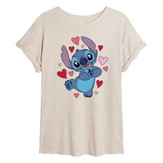 She will love showing off her style with this Disney's Lilo & Stitch Juniors' Heart Eyes Flowy Tee. © Disney FEATURES Short sleevesFIT & SIZING Oversized FitFABRIC & CARE Cotton/Polyester Machine wash Imported Size: Small. Color: Beige. Gender: female. Age Group: kids. Luv U, High Neck Tank Top, Lilo Stitch, Disney Lilo, Boyfriend Tee, Heart Eyes, How To Show Love, Oversized Tee, Lilo And Stitch