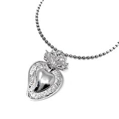 Based on a DelBrenna family design, our Flaming Heart pendant represents our passion for our craft. We love beauty, fashion, and sharing our creativity with you. This pendant calls you to open your heart and share your wonderful self with the world! Pendant in 925 silver with DelBrenna’s Signature Rhodium Finish. It is 2 1/4” in height and 1 1/2” wide. Its bail slides onto all DelBrenna chains up to 5mm. Chain sold separately. Silver Spiritual Heart Charm Necklace, Spiritual Silver Heart Pendant Necklace, Silver Polished Heart Pendant Necklace, Sterling Silver Polished Heart Pendant Necklace, Silver Heart Pendant Necklace With Polished Finish, Sterling Silver Heart Pendant Necklace With Polished Finish, Silver Spiritual Heart Cut Jewelry, Spiritual Sterling Silver Heart Charm Necklace, Silver Jewelry With Heart Beads And Round Pendant