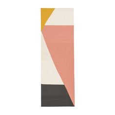 an abstract rug with different colors and shapes on the bottom, along with a white background