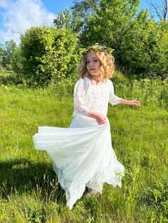 White two piece baptism dress. Lace and tulle White Tulle Baptism Dress For Spring, Baptism Dress With Lace Sleeves For First Communion, Spring First Communion Dress With Tulle Skirt, Lace First Communion Dress With Lace Sleeves For Confirmation, Lace First Communion Dress For Spring, White Spring First Communion Dress, Spring Lace Dress For First Communion, Fitted White Lace Dress With Tulle Skirt, White Fitted Lace Dress With Tulle Skirt