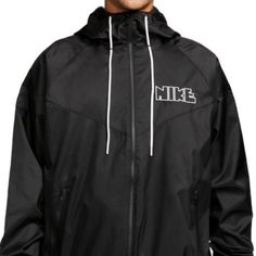 Nike Sportswear Windrunner Men's Woven Lined Jacket (X-Large, Black/White). Dx0694-010 Black Techwear Track Jacket With Moisture-wicking, Black Moisture-wicking Track Jacket For Streetwear, Urban Style Black Track Jacket For Outdoor Activities, Black Windproof Windbreaker For Sports, Black Moisture-wicking Track Jacket For Outdoor, Black Moisture-wicking Track Jacket For Outdoor Activities, Black Long Sleeve Running Outerwear, Black Technical Windbreaker With Moisture-wicking, Black Technical Track Jacket For Running