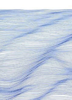 an abstract blue background with wavy lines