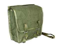 GENUINE ARMY SURPLUS CROSSBODY SHOULDER BAG Size: approx. 28 x 28 x 10 cm Colour: green - shade may slightly vary (see pictures) Adjustable shoulder strap, 2cm wide Thick, strong, linen canvas, showerproof Inside: main compartment + additional, smaller one; 4 small pouches with popper closure; Outside: two small pouches ideal for pens, cards etc., carrying handle Straps to back allow to fix the bag to belt, bike, backpack or anything else really Manufactured 1980s Please select condition from th Bike Backpack, Emo Scene Hair, Military Bag, Army Surplus, Linen Canvas, Small Pouches, Canvas Shoulder Bag, Crossbody Shoulder Bag, Messenger Bag