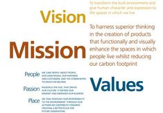 a poster with the words vision, mission and value in different languages on white background