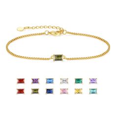 PRICES MAY VARY. Dainty Gold Birthstone Bracelet: With its simple design, the birthstone bracelet is the perfect addition to any style of clothing. And it is a simple piece that complements any look on any occasion, for everyday, date, work or formal wear. Perfect Gift for Her: This simple gold bracelet can be given to an important woman in your life at festivals. It's an ideal gift for women. It is also perfect for all dress up and any occasion, such as Valentine's Day, Wedding, Christmas, Moth Minimalist Yellow Gold Bracelet For May Birthstone, Dainty Yellow Gold Bracelet With Birthstone, Minimalist Yellow Gold Bracelet With Birthstone, Dainty 14k Gold Filled Birthstone Bracelets, Emerald Yellow Gold Bracelet For May Birthstone, Gold Birthstone Bracelet, Bracelet For Women Gold, Birthstone Jewelry Mothers, Bracelet Emerald