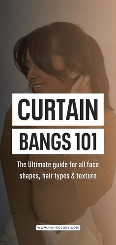 Curtain Bangs 101: A Guide to the Trending Hairstyle — Haiirology Will Curtain Bangs Suit Me, Curtain Bangs Out Of Face, How To Know If Curtain Bangs Suit You, Will Bangs Suit Me, How To Style Curtain Bangs Tutorial, Types Of Curtain Bangs, Wavy Hair Curtain Bangs, Postpartum Essentials, Bangs Tutorial