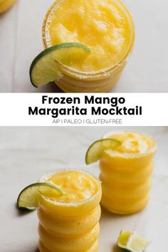 frozen mango margarita mocko cocktail recipe