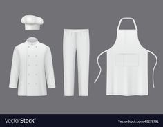 Cook Clothes, Chef Uniforms, Professional Uniforms, Clothes Illustration, Suit Clothes, File Management