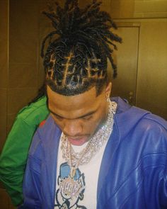 Loc Styles For Men Short Locs, Dreads Ponytail Men, Boys Dreads Hairstyles, Men Dread Styles, Loc Colors, Mens Dreadlock Styles, Mens Twists Hairstyles, Model Hairstyle