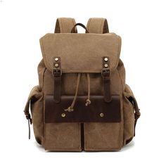 Canvas Backpack Travel Backpack Weekender Backpack We use selected full grain leather, quality canvas material, anti-rust hardware, and to make the bag as good as it is. This bag is perfect as your everyday bag, which can fit a 15'' Laptop, an IPAD, A4 files, books, magazines, as well as many accessories. Features: 1. Inside an anti-shock laptop sleeve for laptops 2. Large storage spaces including the main compartment 3. Inside zipper pocket, cell pocekt, purse pocket, laptop sleeve Specifications: Dimensions: 13'' L/16.5''H/6''W (33cm/42cm/15cm) Color: Khaki/Grey/Black/Army Green Processing Time: 1-3 business days Shipping Time:Standard Shipping: 20-30 Days (there maybe some more days delay because of global epidemic effect)Fast Shipping: 5-7 Days Khaki Backpack Satchel For Travel, Khaki Travel Satchel Backpack, Travel Canvas Backpack With Canvas Lining, Travel Backpack With Canvas Lining, Canvas Lined Backpack For Travel, Canvas Standard Backpack For Travel, Standard Canvas Backpack For Travel, Canvas Satchel Backpack With Canvas Lining, Canvas Backpack With Canvas Lining For Travel