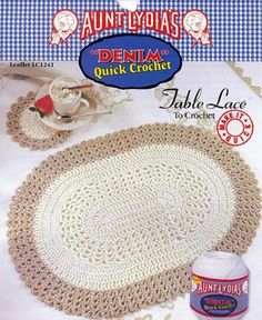 crochet doily pattern for an oval tablecloth