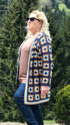 Boho Crochet Cardigan Patchwork Hand Knitted Oversized Gift This beautiful hooded cardigan is super comfy and easy to wear Measurements of this cardigan : S-M-L-XL Bust up to 90 cm-- 43.3'' Made of highest quality %100 cotton Great fit for different body types and sizes Very stylish and fashionable Lightweight and elegant, ideal for every season. Wash Instructions: Machine washable at low temperatures. -machine wash gentle (30 C/86F) We can work on different color and designs together:) it takes around 5-7 days to prepare one handmade cardigan. After your order is ready, we send it with express shipping (2-5 days delivery time all around the world) Please know that there are no returns on custom made orders Thank you :) Hand Knitted Bohemian Outerwear For Fall, Bohemian Hand Knitted Sweater Coat For Fall, Granny Square Long Sleeve Cardigan For Festivals, Granny Square Long Sleeve Festival Cardigan, Long Sleeve Granny Square Cardigan For Festival, Festival Long Sleeve Granny Square Cardigan, Oversized Long Sleeve Hippie Cardigan, Oversized Knitted Bohemian Outerwear, Festival Crochet Long Sleeve Outerwear