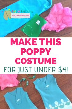 make this poppy costume for just under $ 4