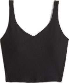 Fitted Black V-neck Sports Bra, Black Compression Tank Top With Built-in Bra, Compressive Black Sportswear Tank Top, Black Compressive Sportswear Tank Top, Compressive Sporty Black Tank Top, Compressive Black Sporty Tank Top, Sporty Black Compressive Tank Top, Black Compressive Activewear With Tank Straps, Black Functional Tank Sports Bra