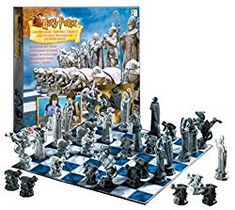 the wizard chess set is shown in front of an advertisement for harry's kingdom