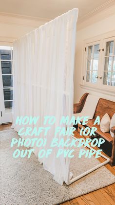 how to build a craft fair or photo backdrop with pvc pipe and drapes