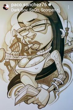 Grafitti Art Characters, Female Graffiti Characters, Grafitti Character Cartoon Characters, Chicano Graffiti, Grafitti Cartoon Character Design, Graffiti Sketch Character, Stencil Tattoos, Cool Cartoon Drawings