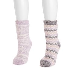 Stay warm when chilly temps arrive with MUK LUKS Women's 2-Pair Cabin Socks. These sweet knits pair with ultra-soft faux fur to create a warm, comfortable sock you won't want to take off. Machine wash cold. Non-Chlorine bleach when needed. Dry flat. Non-Skid PVC Dot Sole 100% Acrylic Knit, 100% Polyester Faux Fur Lining 2 Pair Pack Available in Women's US Sizes S/M (5-7) and L/XL (8-10) Cabin Socks, Summer Sock, Suede Slippers, Kids Slippers, Comfortable Socks, Summer Slippers, Slipper Socks, Boot Socks, Kids Socks