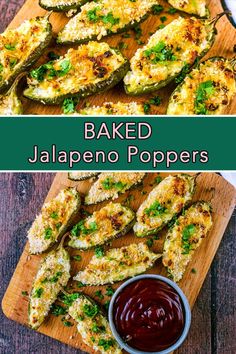 Jalapeno poppers with a text overlay title.