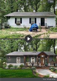 the before and after pictures of a house