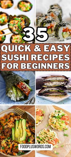 25 quick and easy sushi recipes for beginners