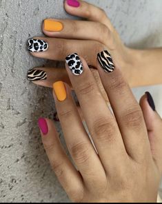 Zen Nails, Easter Nails Ideas, Nails Art Tutorial, Summer Nails 2023, Nail Design Glitter, Sassy Nails, Easy Nails, Cute Nail, Animal Print Nails