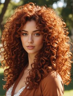 Permed Red Hair, Red Head Curly Hair, Curly Ginger Hair, Cut Layers, Red Curls, Red Ginger, Blonde Tips, Red Curly Hair, Red Haired Beauty