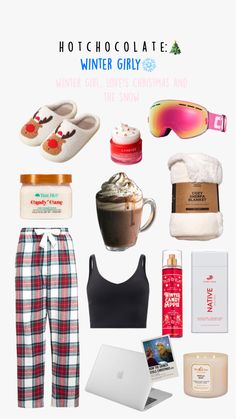 the contents of a women's christmas gift set including shoes, sunglasses and other items